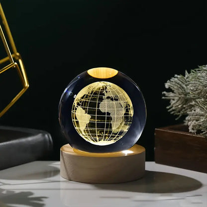 Exquisite Creative Crystal Globe Desktop Ornament, a Daily Home Decor Item And a Small Gift for Festive Parties
