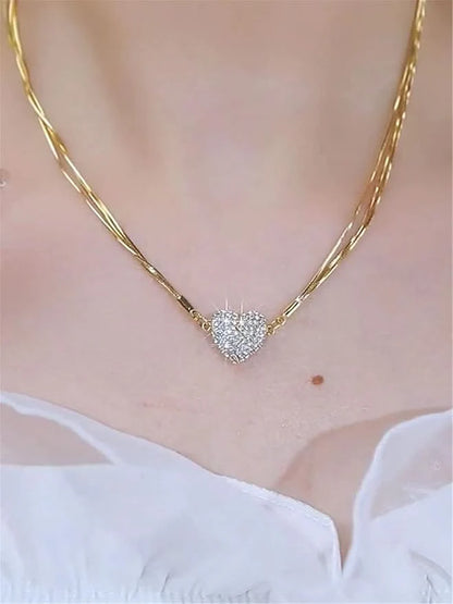 Double-Sided Magnetic Heart Necklace