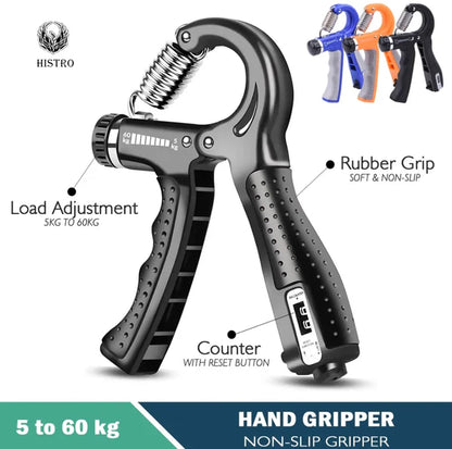 Hand Gripper (5–60kg) with Automatic Counting & Non-Slip Grip |