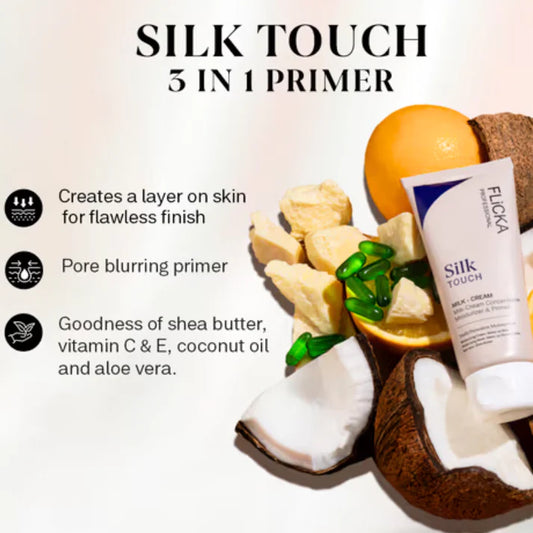 Flicka Silk Touch - 3 in 1 Moisturizer, Primer & Sunscreen for Face buy 1 get 1 free