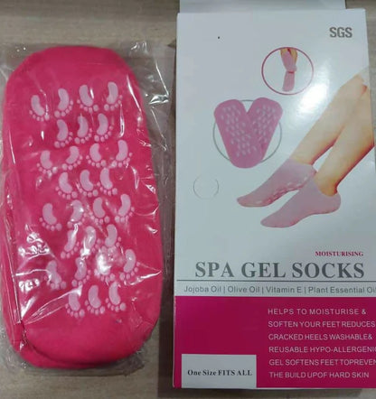 Silicone Gel Moisturizing Ultra-Soft Spa Socks for Repair Dry Cracked Feet and Ankles, Skincare, Spa Moisturizing Gel Socks, Spa Socks for cracked heels, Spa Gel Socks.