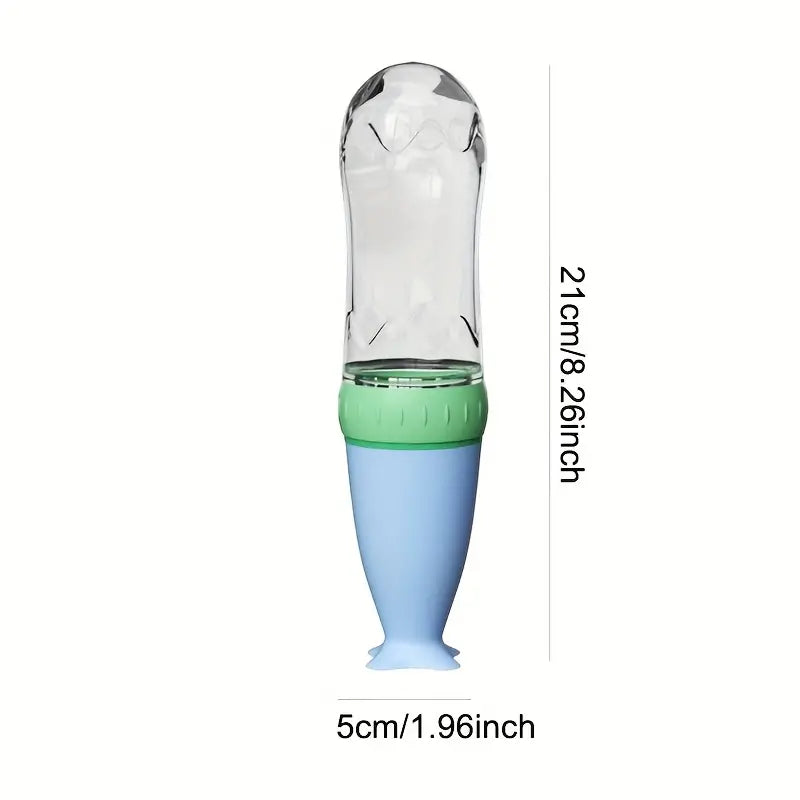 Mumlove Silicone Food Dispensing Spoon with Self-stand Suction Pad