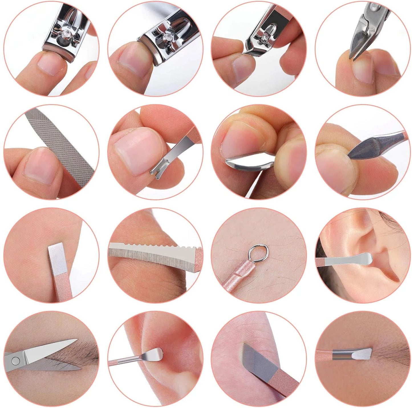 16 in 1 Professional Stainless Steel Manicure Pedicure Kit