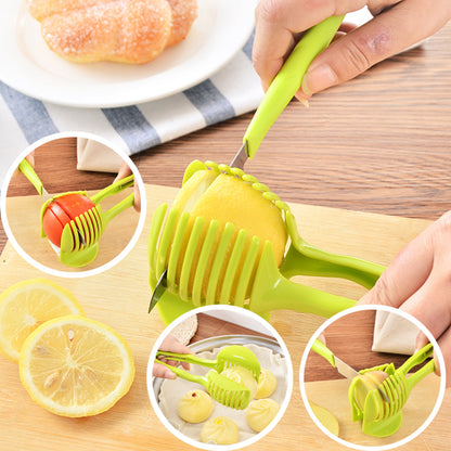 Kitchen Gadgets Plastic Potato Slicer Tomato Cutter Tool Shreadders Lemon Cutting Holder Cooking Tools Kitchen Accessories