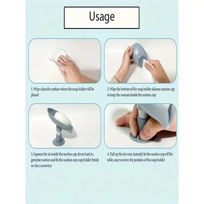 Simple and creative soap box, soap storage rack, suction cup draining soap rack for bathroom, bathroom, and kitchen storage, perfect for Christmas and New Year outfits