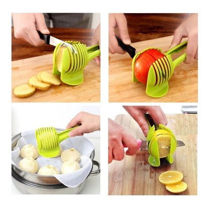 Kitchen Gadgets Plastic Potato Slicer Tomato Cutter Tool Shreadders Lemon Cutting Holder Cooking Tools Kitchen Accessories