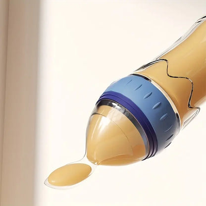 Mumlove Silicone Food Dispensing Spoon with Self-stand Suction Pad