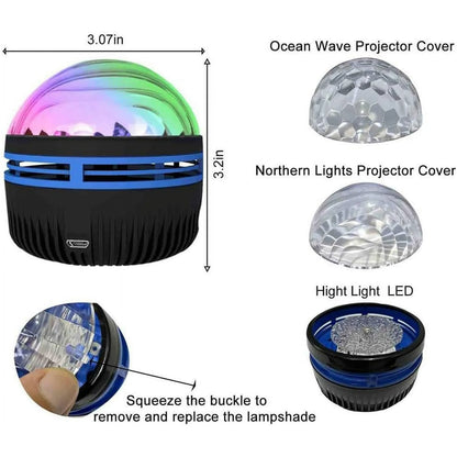 Aurora Light Projector Northern Light Projection Galaxy Lamp, Decoration Lamp Remote Control, Multiple Light Modes, Dreamy Indoor Atmosphere Light, Gift For Birthdays Various Festivals, Black