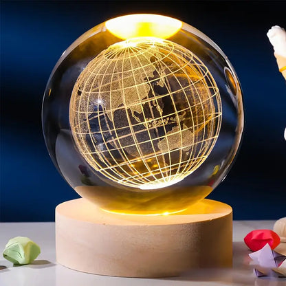 Exquisite Creative Crystal Globe Desktop Ornament, a Daily Home Decor Item And a Small Gift for Festive Parties