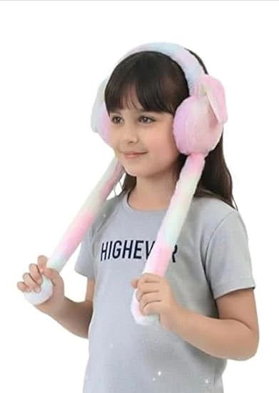 Premium Kids Plush Bunny Earmuffs - 1Pc